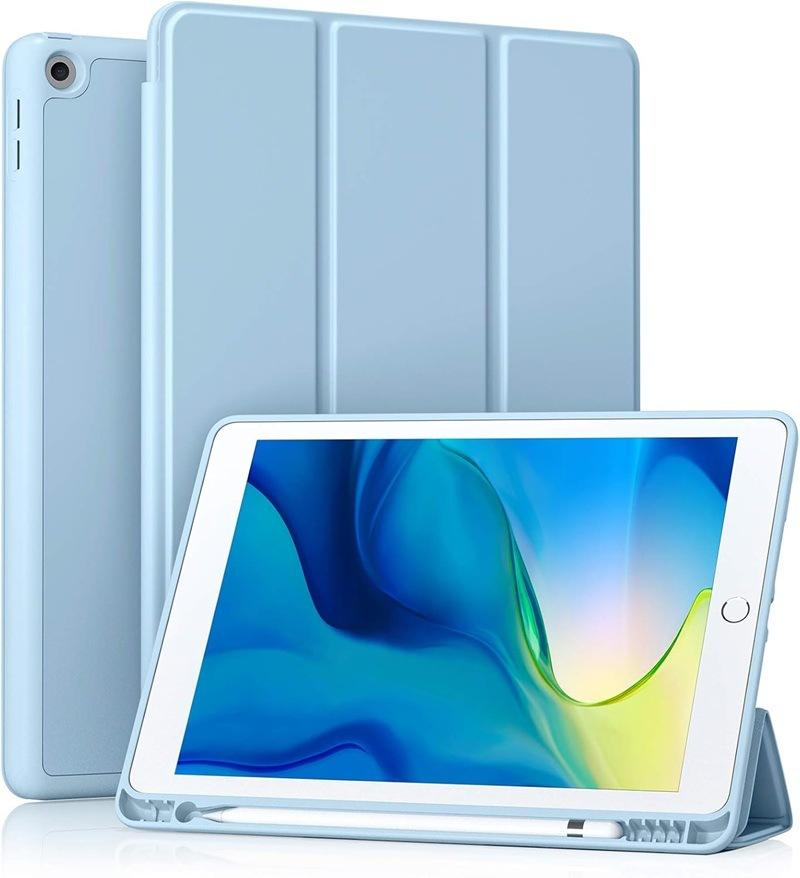 Ipad 11 hüvelykes síkképernyős tok Síkképernyős védőtok Védőhéj Tollhely Ipadair védőtok Ipadpro védőhéj ipad 7th/8th/9th 10.2inch (2021) kék