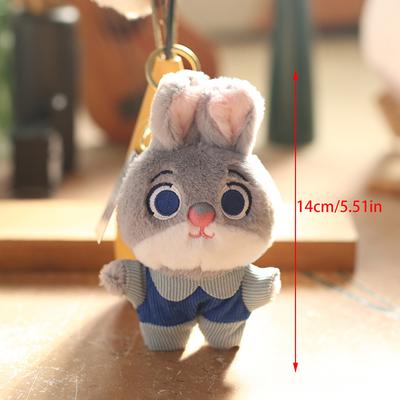 Anime Cartoon Cute Little Fox Rabbit Plush Doll Stuffed Toy Keychain Backpack Pendant Bag Hanging Ornament Accessories Kids Gift