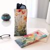 Faux Leather Glasses Case Waterproof Floral Pattern Travel Storage Bag Eyewear Accessories Eyewear Storage Bag Travel Use