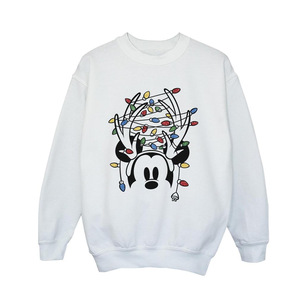 Disney Boys Mickey Mouse Christmas Head Lights Sweatshirt