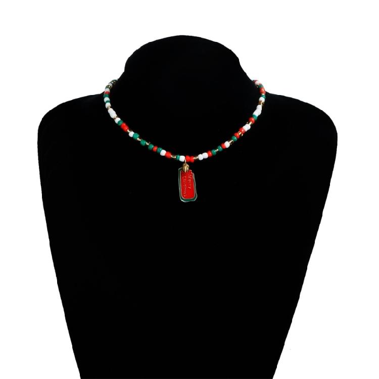 Dynamic Christmas Celebration Sequined Necklace Fanciful Cartoon Plan Jewelry Addition For Celebratory Instances