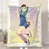 Anime Game Urusei Yatsura Throw Kid-Friendly Flannel Throw Blanket Soft Warm Anti-Static Washable All Season