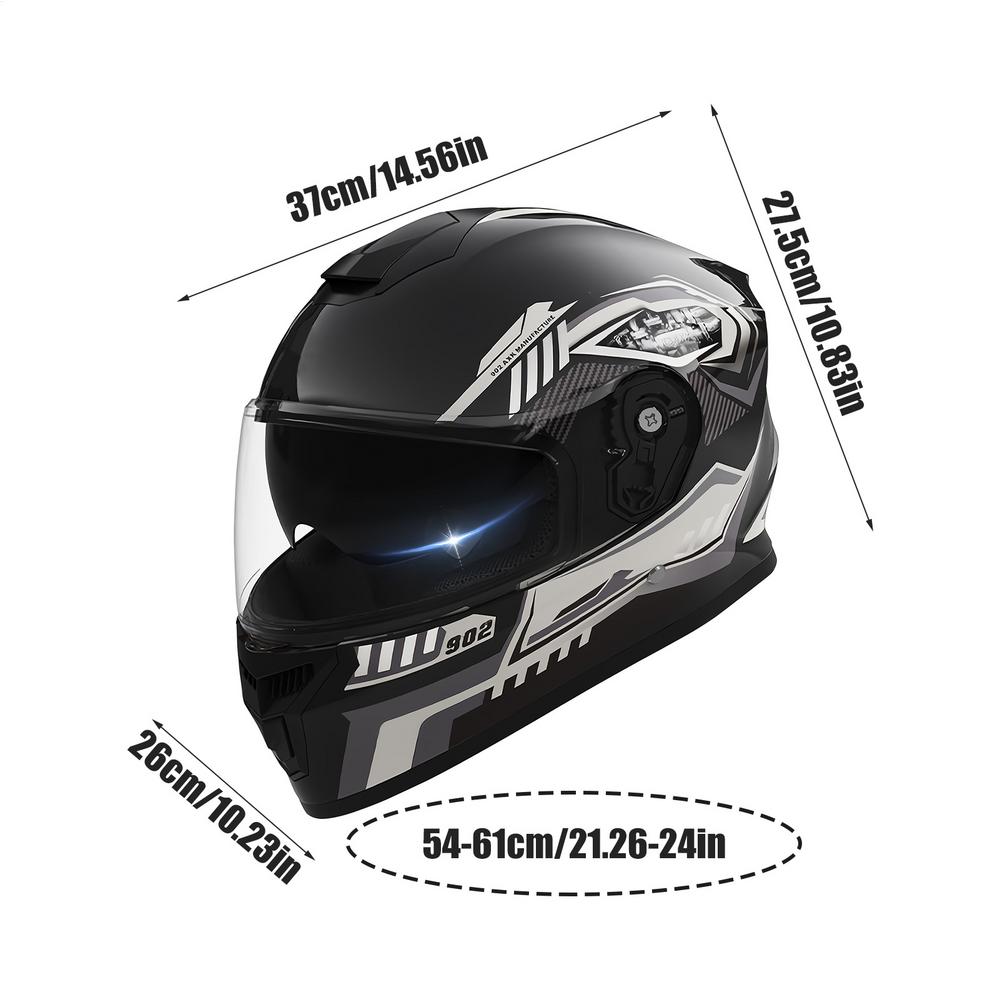 

Motorcycle Helmets For Men Collision-Resistant Motocross Hood Full Face Helmet With Removable Scarf For Bike Ski Snow Atv