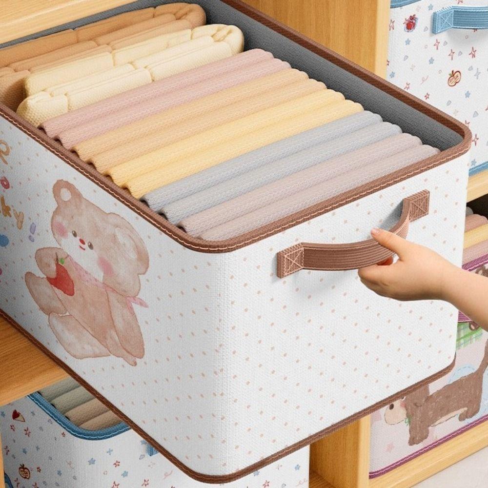 Cartoon Clothes Quilts Organizer Large Capacity Quilt Pants Sweater Storage Box  Dormitory