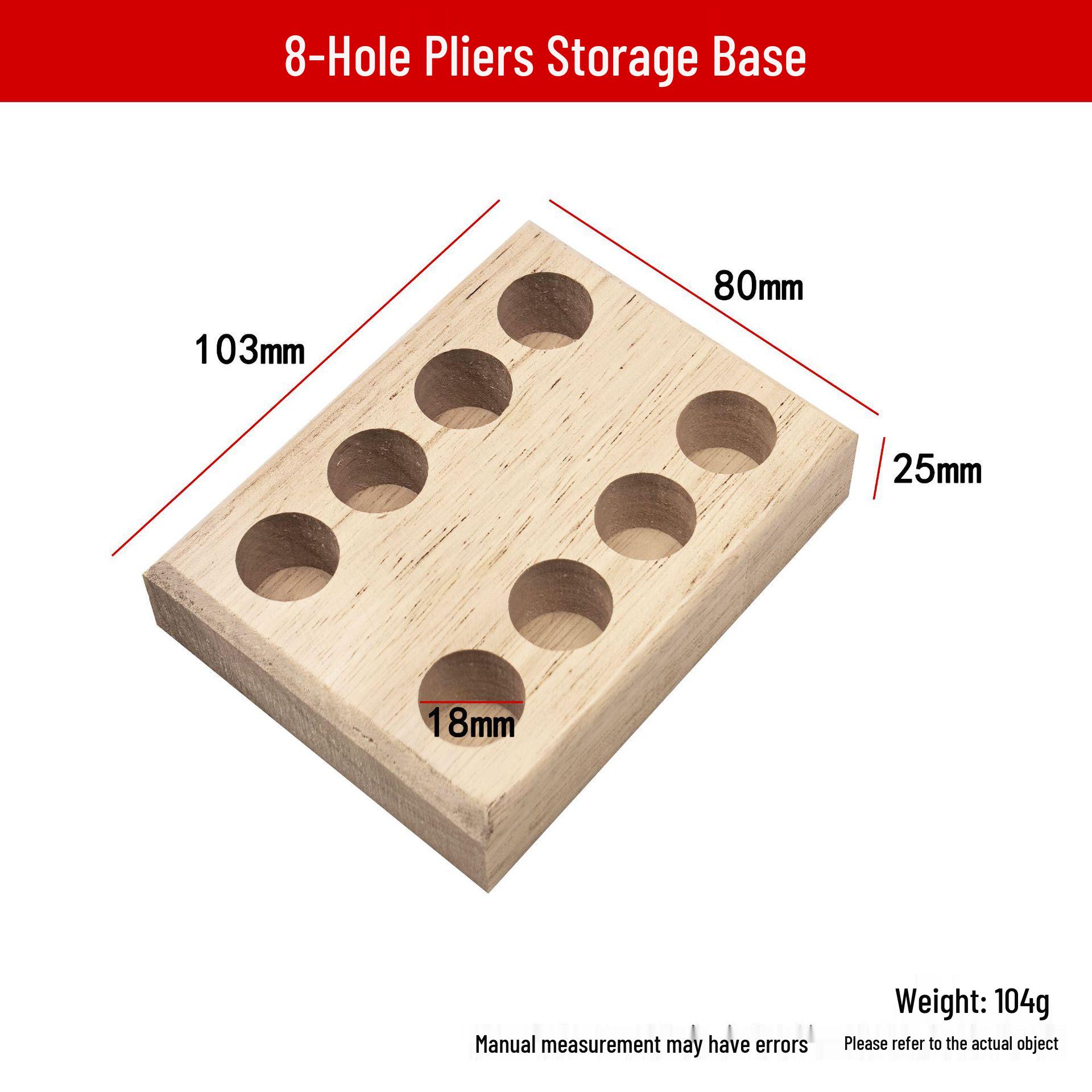 Solid Wood Pliers Organizer Multi-hole Rack for Needle Nose Pliers Round Jaw Pliers and Desktop Display Board 980₽