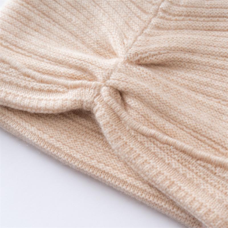 New cashmere hat knitted versatile men's and women's headgear hat cold-proof warm hat outdoor cycling hat cold hat wool hat