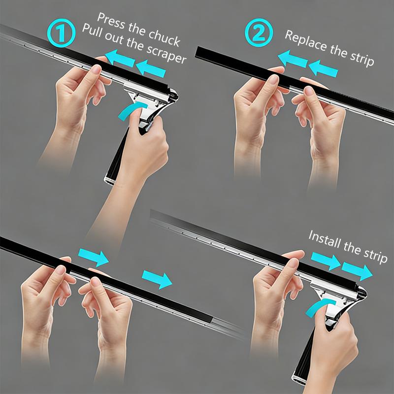 1pc Household Cleaning Scraper Glass Scraper Bathroom Car Glass Wiper Window Glass Cleaner Handheld Water Removal Glass Scraper