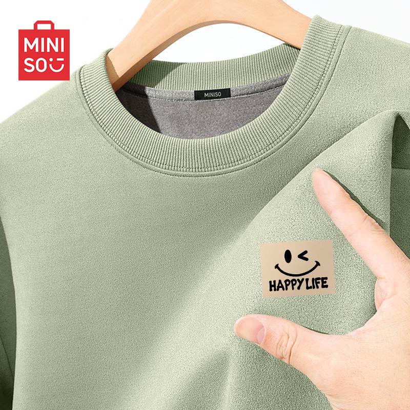 

MINISO Unisex Suede Fleece Pullover Sweatshirt 2XL