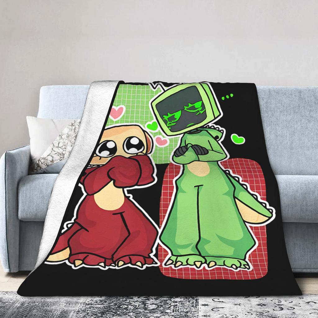 Dandys World Vee Shelly Goob Gigi Strickdecken Fleece Cartoon Superweiche Überwürfe für Bett, Couch und Tagesdecke