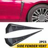 2pcs Carbon Car Fiber Side Fender Vent Air Wing Cover Trim Exterior Accessories