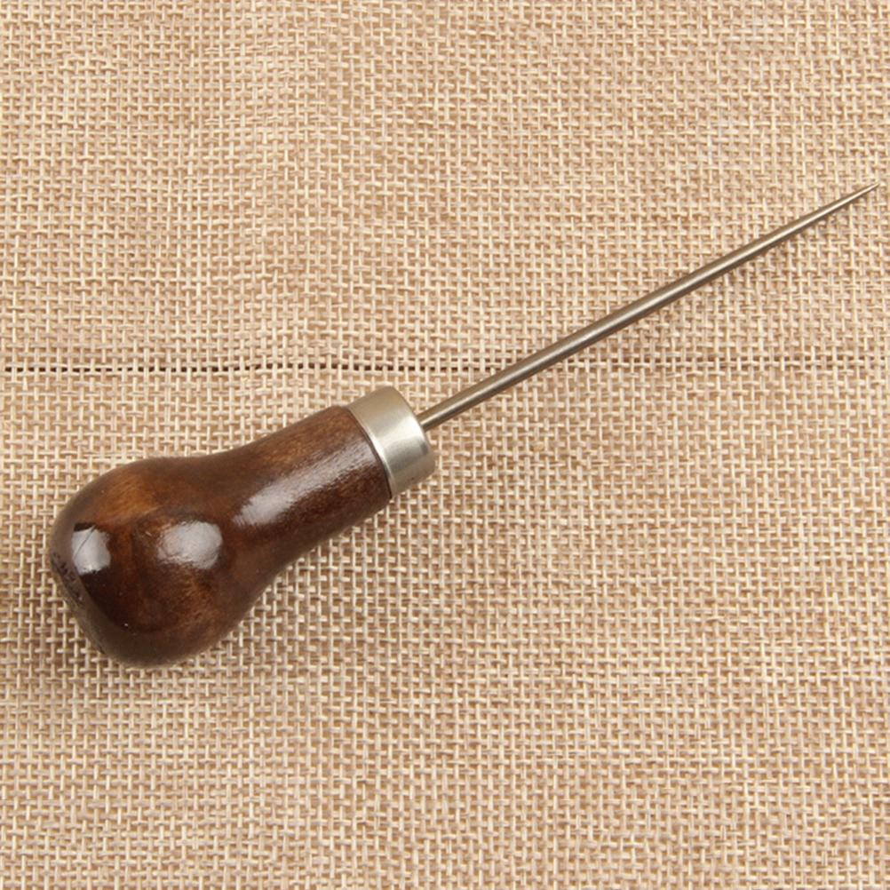 

1pcs Leather Edge Polishing Slicker Flat/Pointed Head Sandalwood Leathers DIY Tool Sanders Grinding Head Burnisher Craft Polish