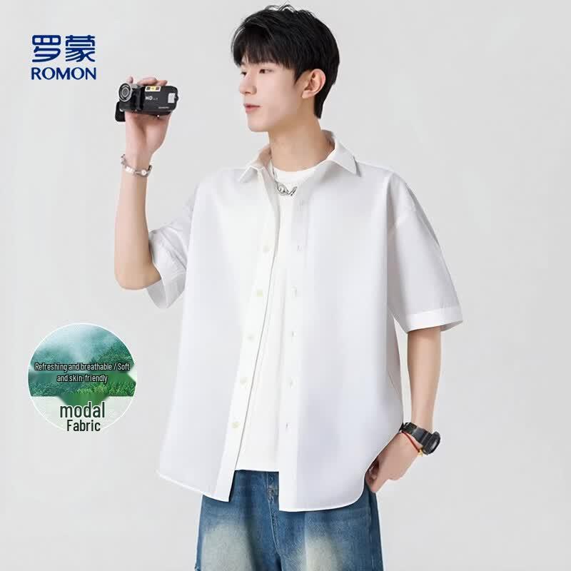 Luomen Men s Modal Blend Short Sleeve Shirt 40
