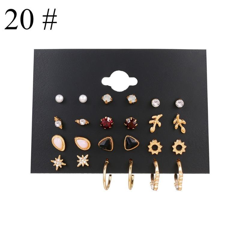 1set Bohemian Earrings Set, Butterfly Earrings Set, Simple Vintage Acrylic Tassel Pearl Earrings Set, Geometric Twist Ladies Jewelry Gift