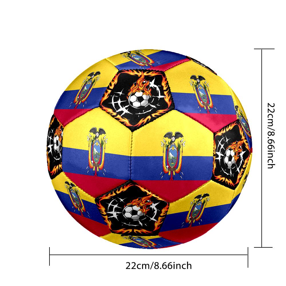 1 pz Pallone da Calcio Tema Sportivo Ecuadoriano Taglia 5 Professionale Partita Allenamento Calcio Sport Indoor & Outdoor Leggero Durevole c6612