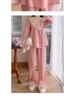 Women's Autumn Princess Style Long Sleeve Pajama Set - Sweet Retro Kimono Design