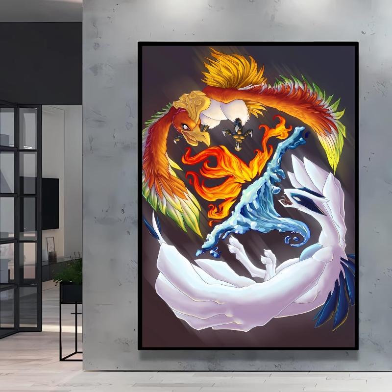 Classic Anime Character Pictures Pokemon Arceus Canvas Painting Wall Art Poster Home Children's Bedroom Decor Friends Gifts