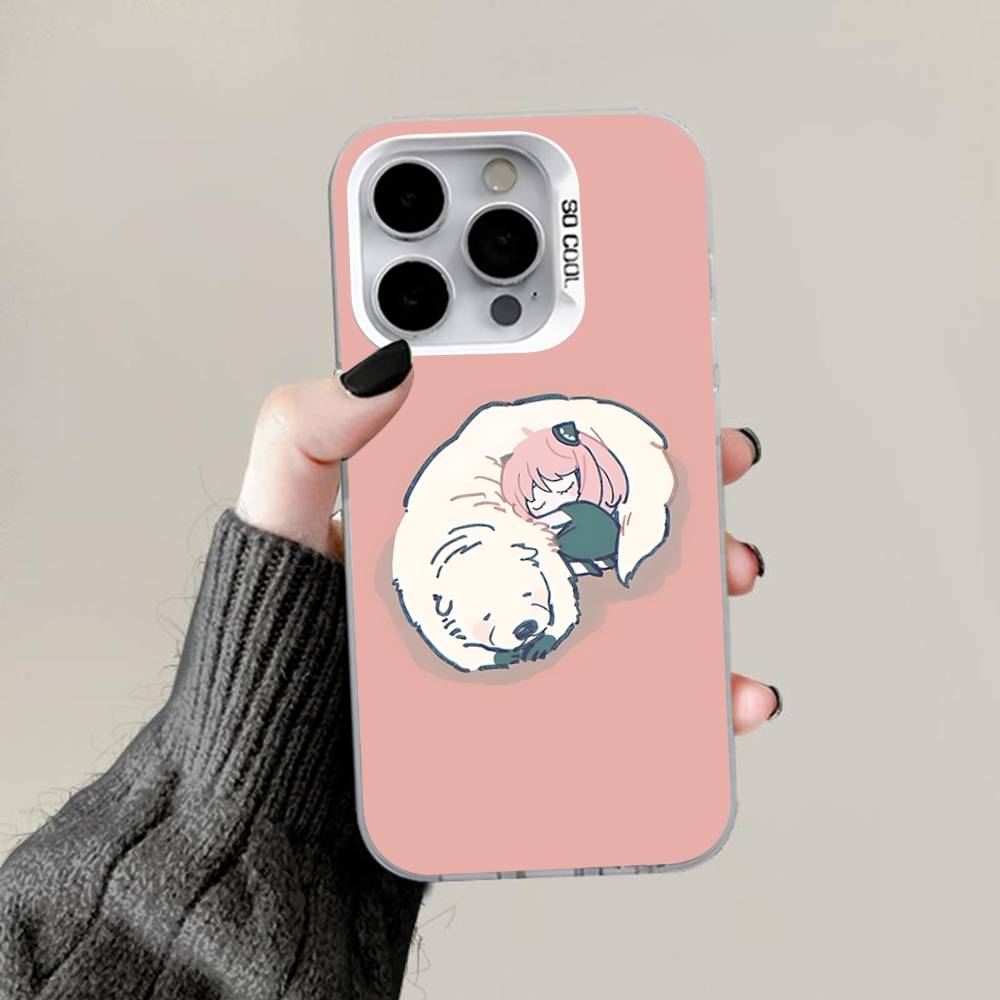 

A-Anya Cute Phone Case For iPhone 16,15,14,13,12,11,Pro,Max,Plus,Mini,XS,SE Anti Fall Gray White Matte Hard Bumper iPhone11PROMAX