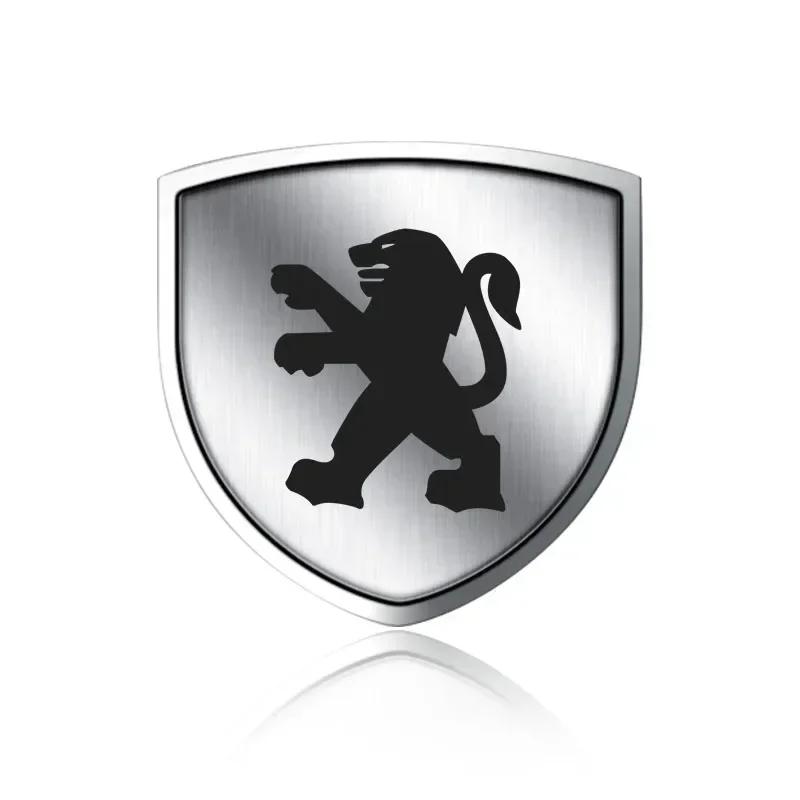 Bilklistermärke Bil Metallklistermärke Anpassad Sköld Bil Baklucka Sköld Emblem Märke Klistermärke För Peugeot 206 207 307 3008 2008 308 407