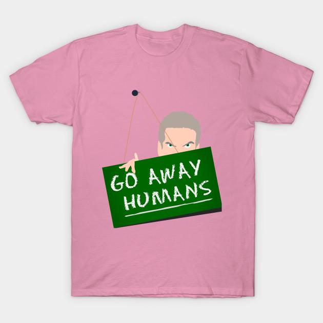 T Shirt Women Go Away Humans Sign Harajuku Print Kawaii Tshirt Summer Short Sleeve Female T-Shirt Top Tee