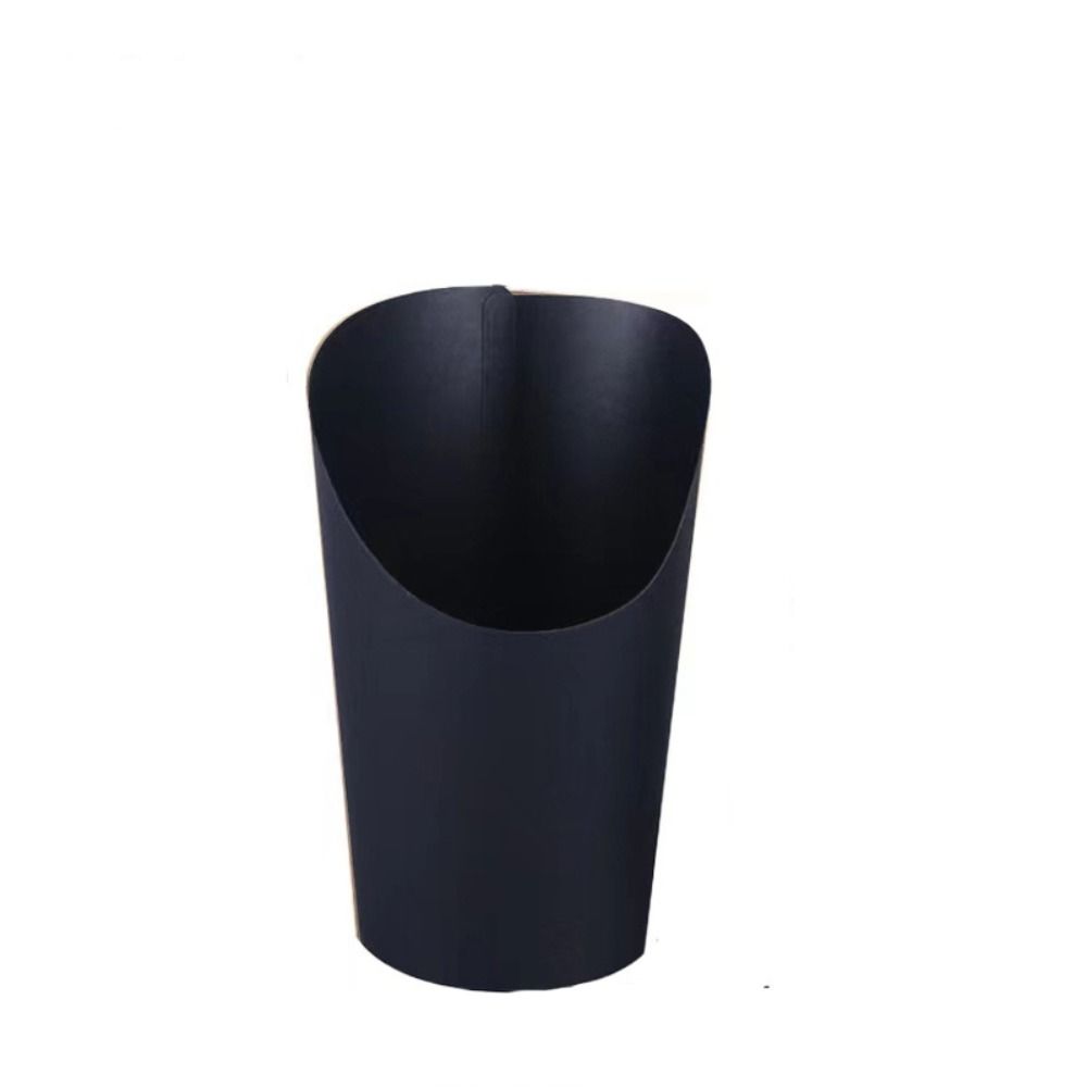 50pcs Water Proof Kraft Paper Slant Cup Oil-proof Snack Cups Popcorn Boxes Ice Cream Cup  Sundae