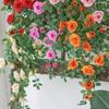 Artificial Rose Vine Hanging Decoration Designed for Use On Walls Balconies and Doorways To Create a Lifelike Floral Setting