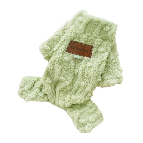 Dog Pajamas Plush Turtleneck Dog Sweater with D-ring Winter Warm Clothes Puppy Onesies for Boy Girl Small Medium Dogs