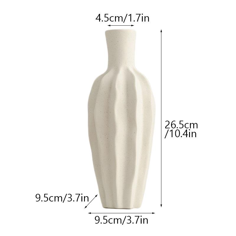 Unglasierte Keramik Nordische Vase Blume Dekorativ Weiß Modern Minimalistisch Boho Hochzeitstisch Party Wohnzimmer Büro Blumenvase