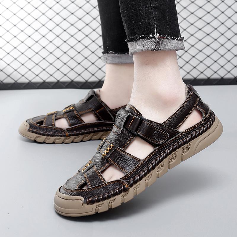 Fashion Men's Summer Roman Sandals Comfortable Work Shoes Platform Hollow Breathable Platform Outdoor Walking Shoes Hot Selling 38-46