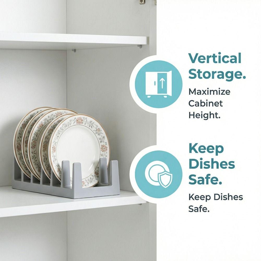 Draining Pot Lid Holder 6-Tier Spoon Holder Multi-Purpose Cutting Board Rack  Cabinet Storage