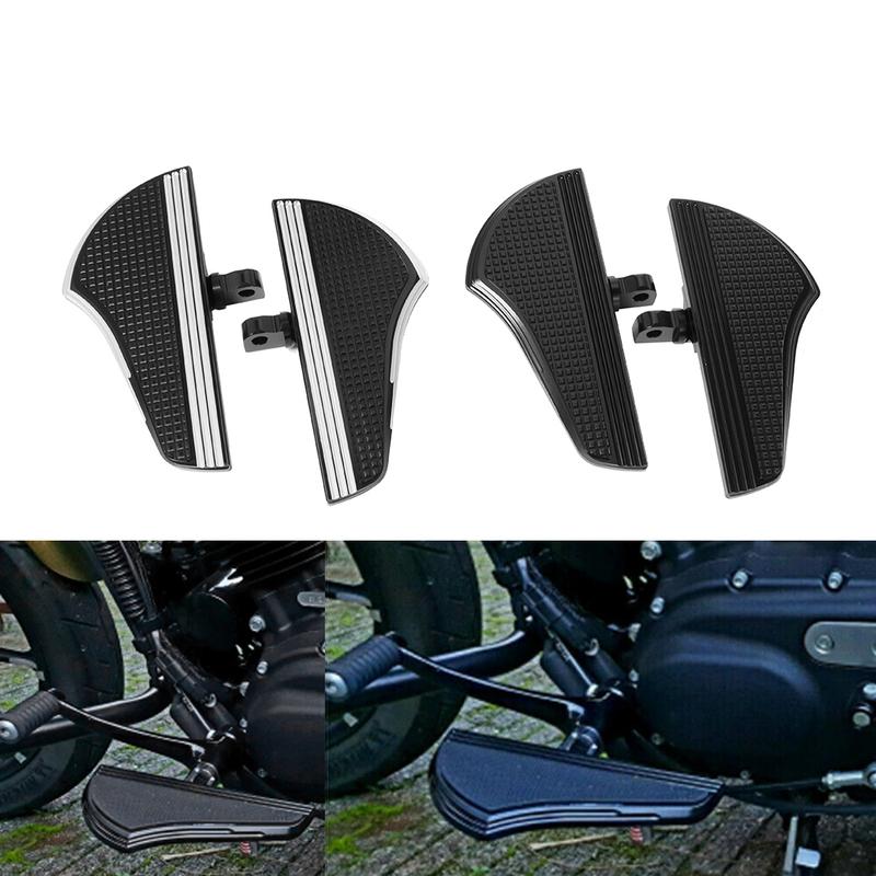 1 Pair Motorcycle Rear Passenger Defiance Floorboards Male Mount Foot Pegs Aluminum Pedal For Harley Touring Electra Glide Dyna