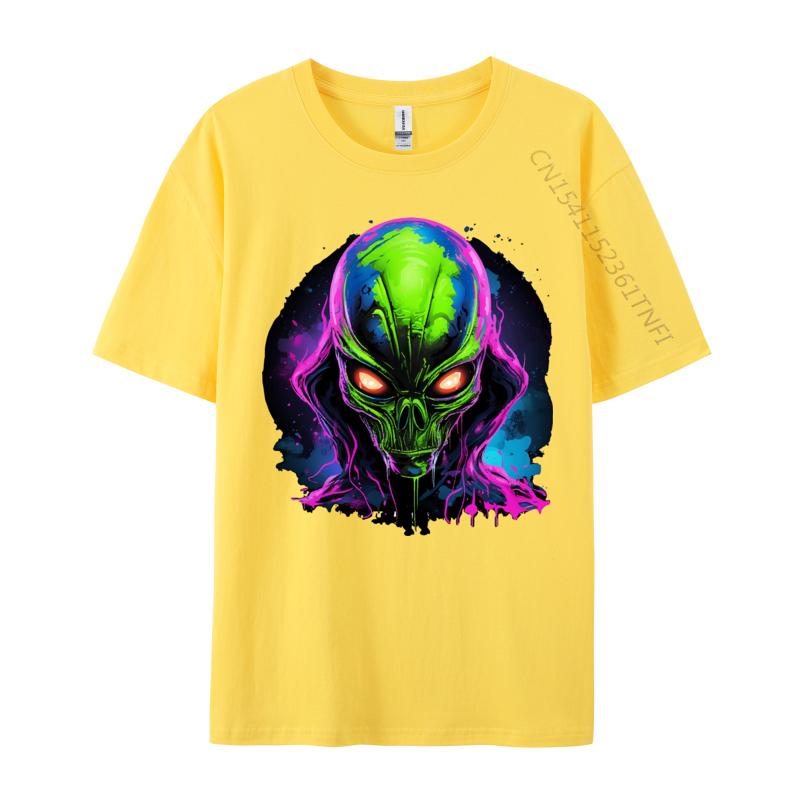 T Shirts for Men Alien in Pink T Shirt Hot Sale Round Neck TeeShirt black 2024 T Shirt