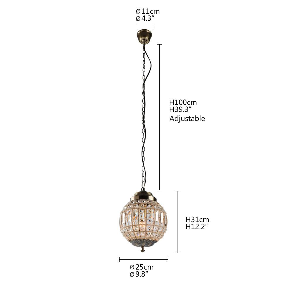Nordic Modern Globe Crystal Pendant Light Luxury Creative Restaurant Exhibition Hall Lobby Decoration Living Room Main Pendant