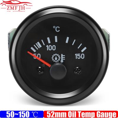 ZMFJH Engine Accessories DC 24V VDO 52mm Oil Temperature Gauge Meter 50-150C Oil Temp Meter Diesel Generator Set Spare Parts