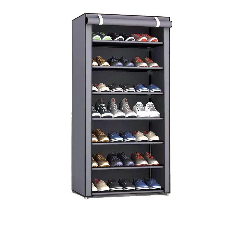 Multi-Layer Dustproof Metal Shoe Rack for Dorms and Storage
