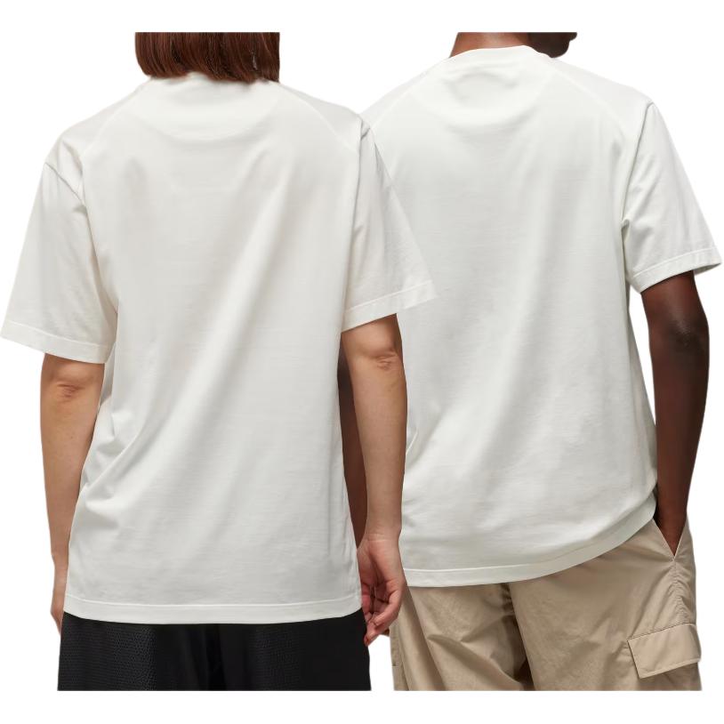 Y-3 Solid Color Loose Fit Crew Neck Short Sleeve T-Shirt Men Tops White IV8221
