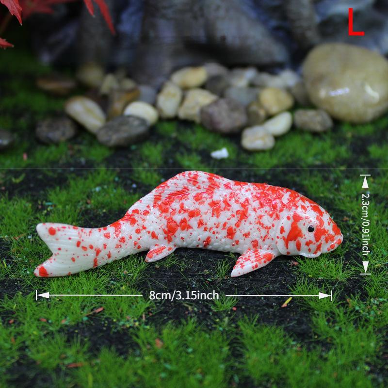 Gift Cartoon Mini Koi Fish Ornament Resin Crafts Cute Carp Figurines Simulation DIY Small Fish Statue Fairy Garden Decorations