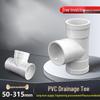 Raccordi a Tee in PVC per Scarico - Connettori Dritti e Ridotti (50, 75, 110, 160, 200)