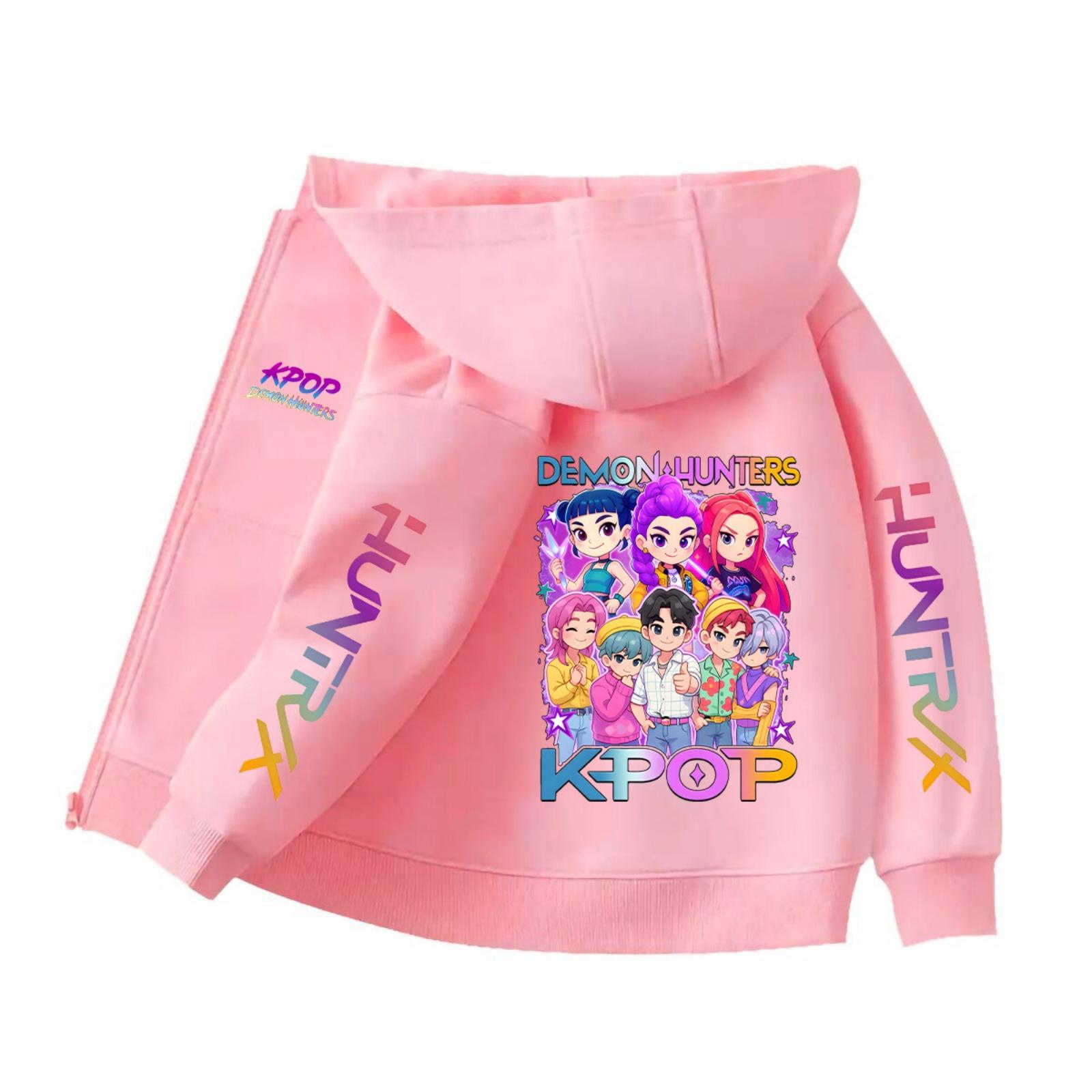 

Children s Sweatshirt Long Sleeve Lightweight Casual Hoodie Loose Comfortable Children s Coat 130 рожевий