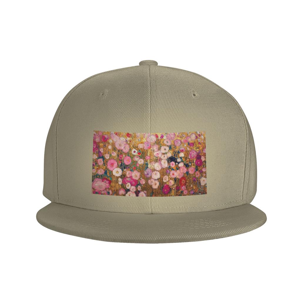 Gustav Klimt Pink Flower Garden Baseball Caps Snapback Fashion Baseball Hats Casual Casquette Outdoor for Unisexs And Womens