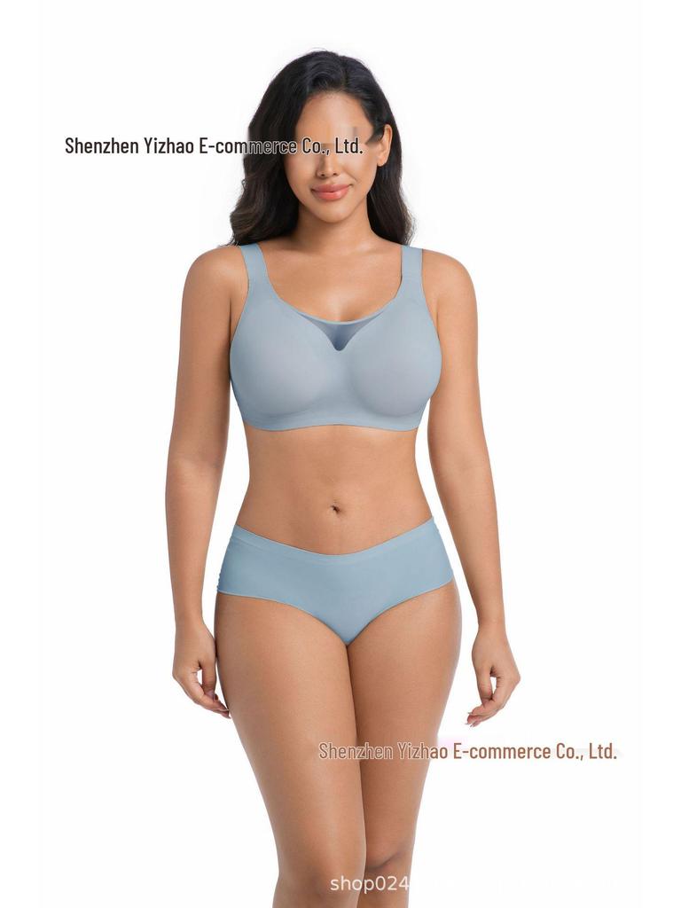 Plus Size Women's Wire-Free Bra with Side Support and Anti-Sagging Features
