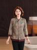 2026 Spring & Autumn Tang Suit Stand Collar Shirt for Middle-Aged & Elderly Women - Plus Size Chinese Style Mother's Wear