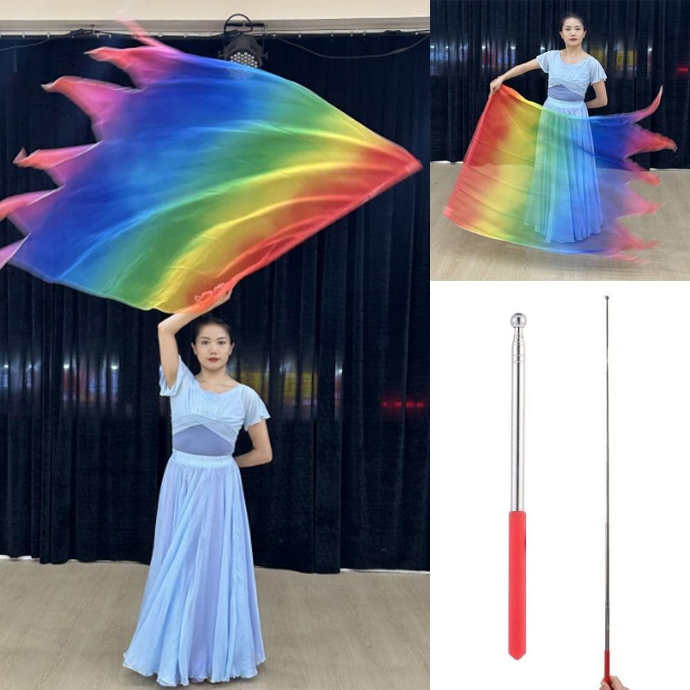 Scalable Rods Belly Dance Accessories Props Colorful Scarves Flag Dance Performance