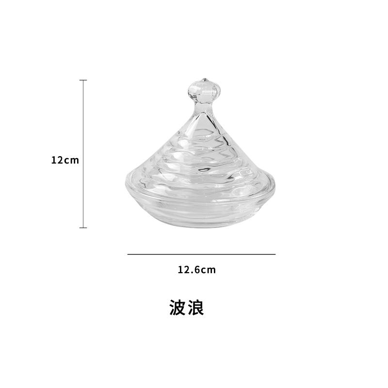 Transparent Glass Dessert Plate with Cover Tasting Plate High Footed Cake Plates Display Tray Cake Glass Cover Dim Sum Dish Bowl