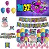 Colorful Teen Titans Go Party Decor Set Safe Eco-friendly Materials High-quality Paper 32pcs