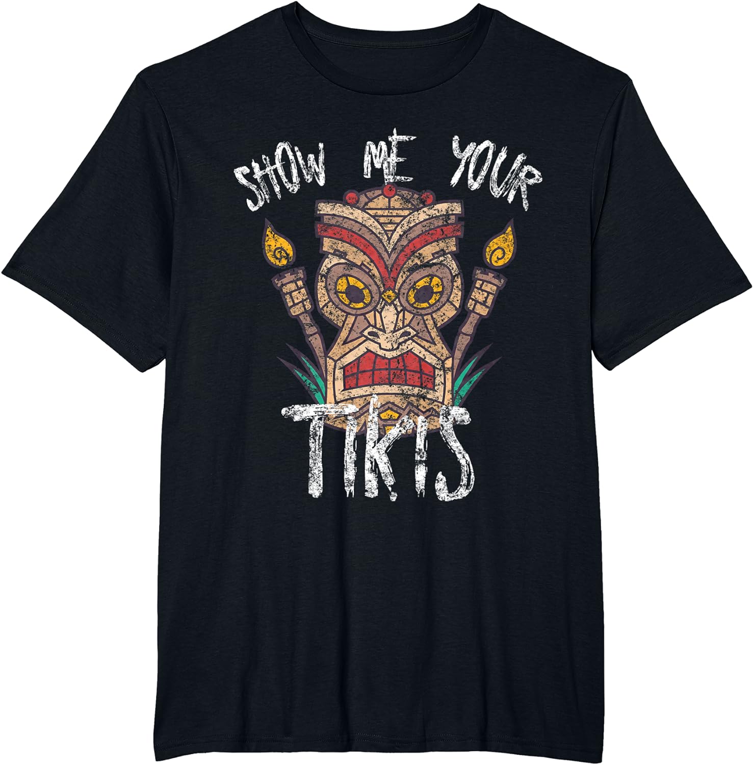 Funny Angry Tiki Hawaiian TShirt Show Me Your Tikis Women Unisex Clothing Custom Printed Streetwear Graphic T Shirts Harajuku S