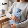 Explosion Proof Water Warmer 500/1000ML Long Hot Bottle with Plush Cover, Leak-Proof Lasting Bag, Menstrual Cramp Pain Relief Bag PVC