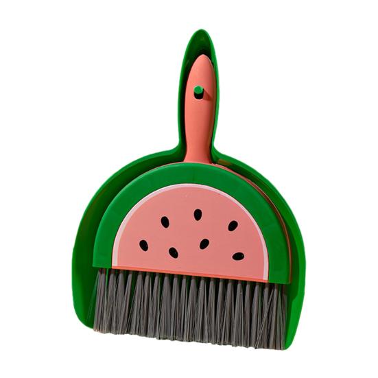 

2 шт./набор щеток-совков с фруктовым узором, небольшой портативный с мягкой щетиной для клавиатур, настольных компьютеров, углов, мини-набор для уборки Watermelon
