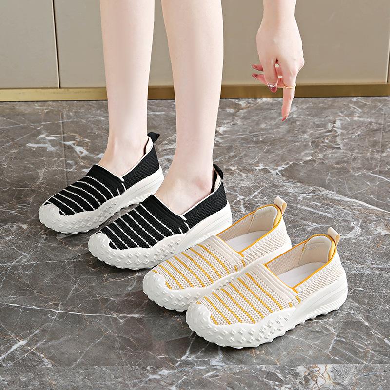Women's Shoes 2025 New Summer Loafer Mesh Breathable Thin Fabric Shoes Casual Sneakers Fashionable Anti Slip Casual Shoes