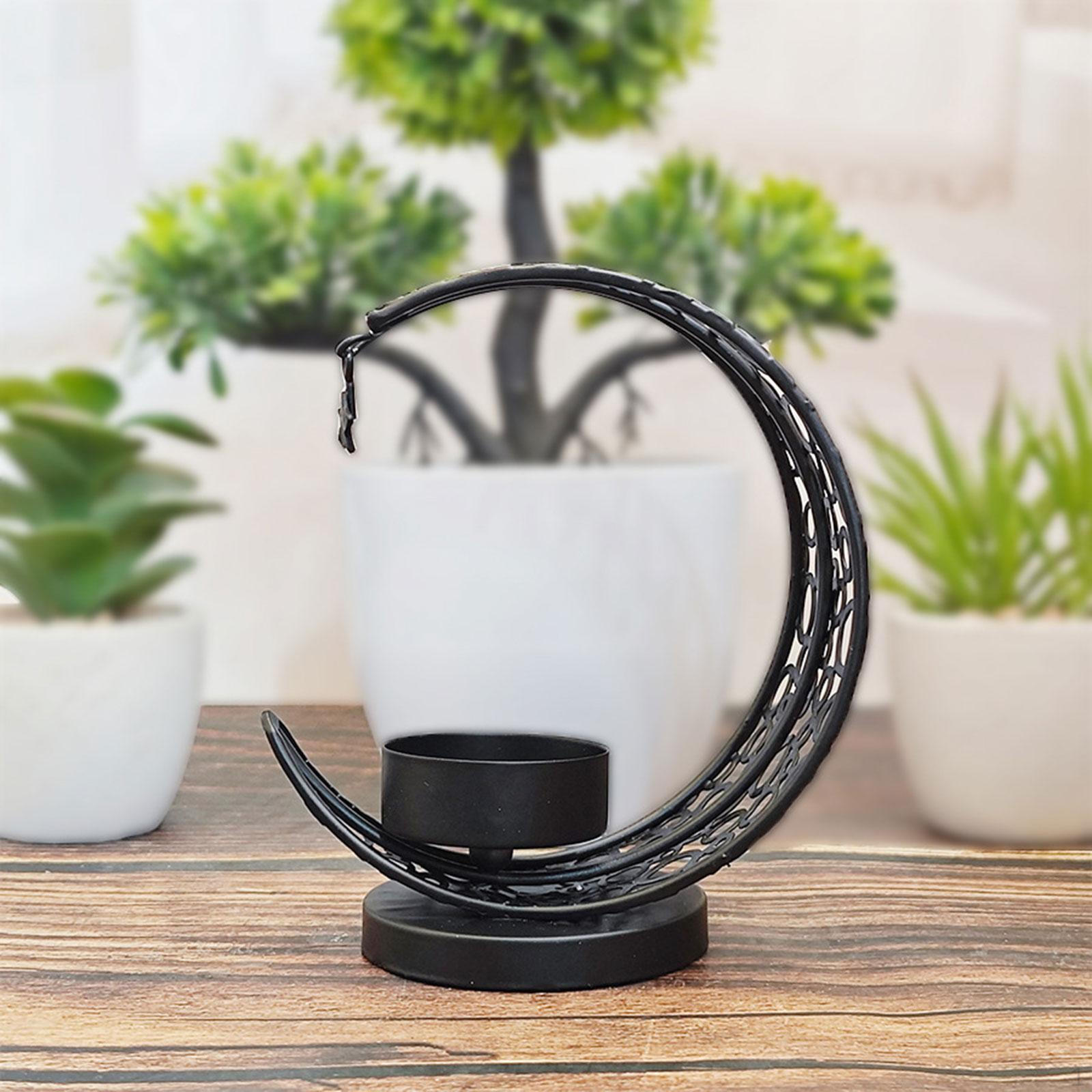 

Подсвечник Металлическая подставка Украшение для камина Дня рождения Настольный Юбилей чёрный