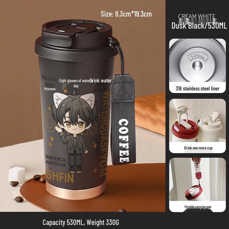 The Little Mermaid Stainless Steel Insulated Water Cup, Large Capacity, Anime Design, Unisex Gift